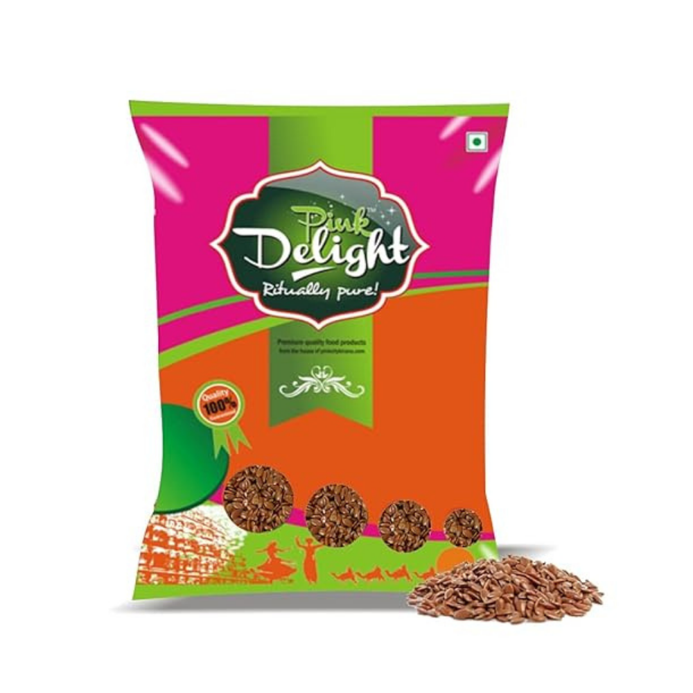 Pink Delight Flexseeds/Alsi (Roasted) 500GM