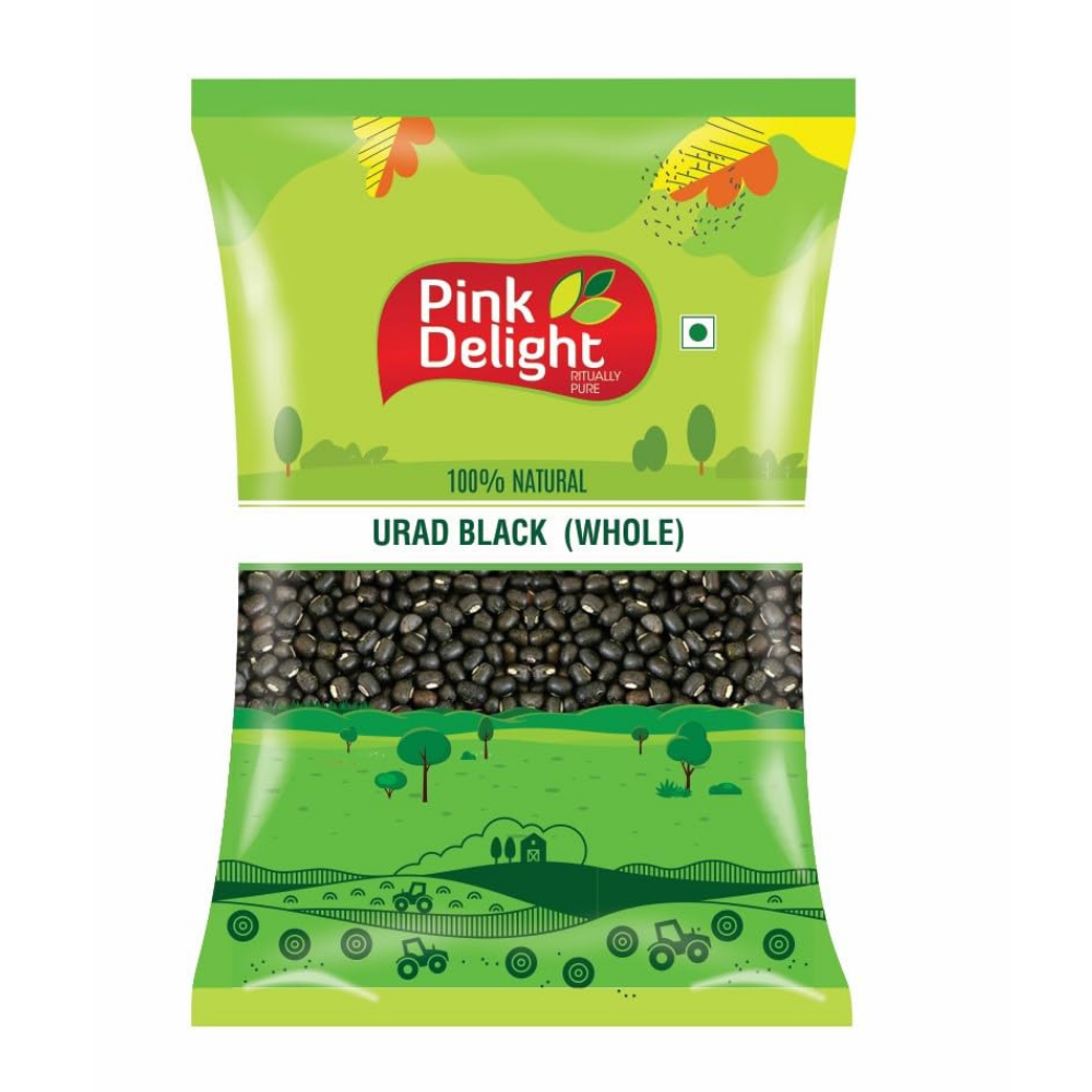 Pink Delight Dry Unpolished Black Urad Whole 1 Kg