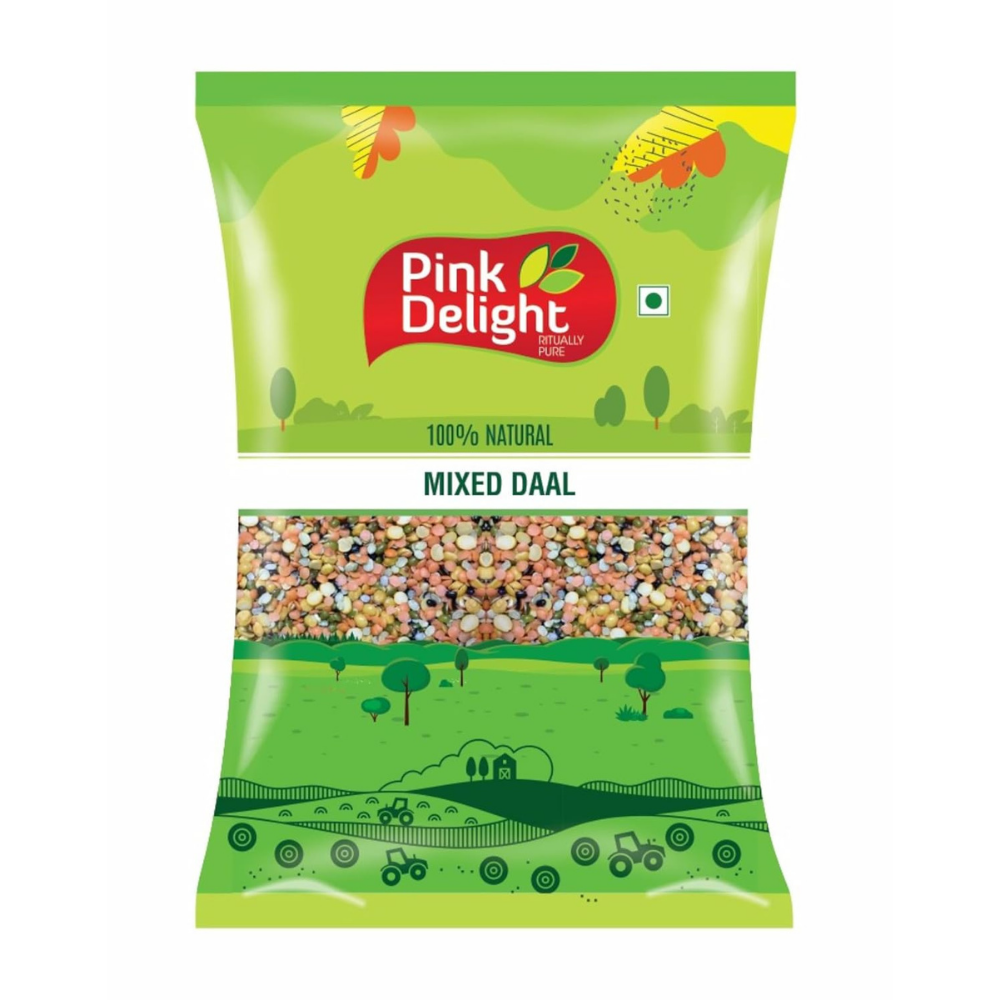 Pink Delight Premium Mixed Daal | Split | Washed | 100% Dry and Unpolished | Gluten Free | 500 Gm Pack
