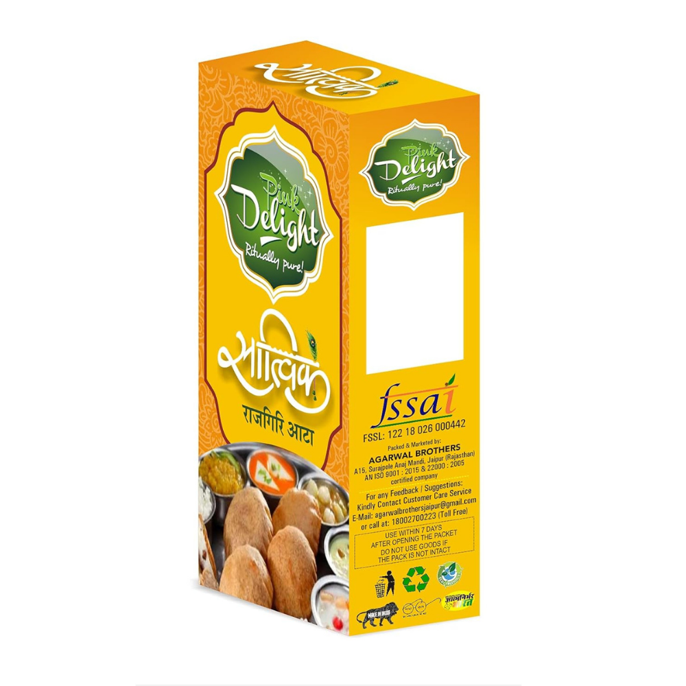 Pink Delight 100% Pure Rajgiri Atta (Amaranth Flour) (Vaccum Packed) 400 GM