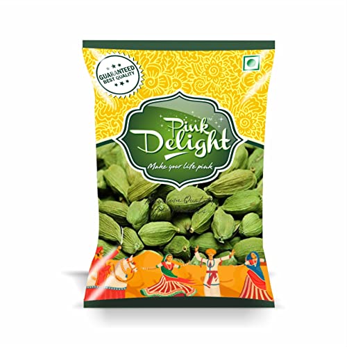 Pink Delight Premium Green Cardamom | Elayachi | Naturally Green | No Artifical Color | No Artificial Flavour | Naturally Processed | 100gm