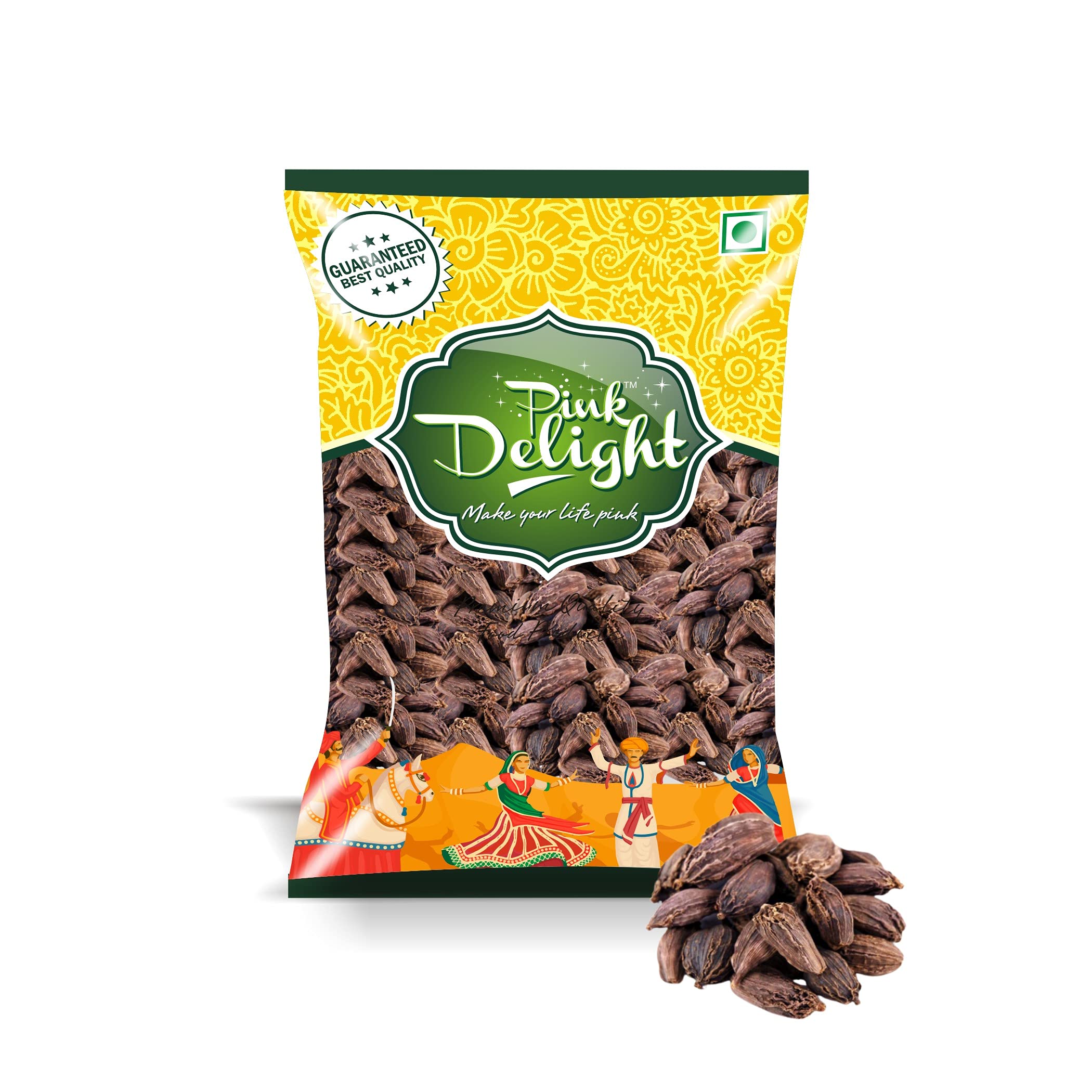 Pink Delight Black Cardamom (Badi Elayachi), 100gm