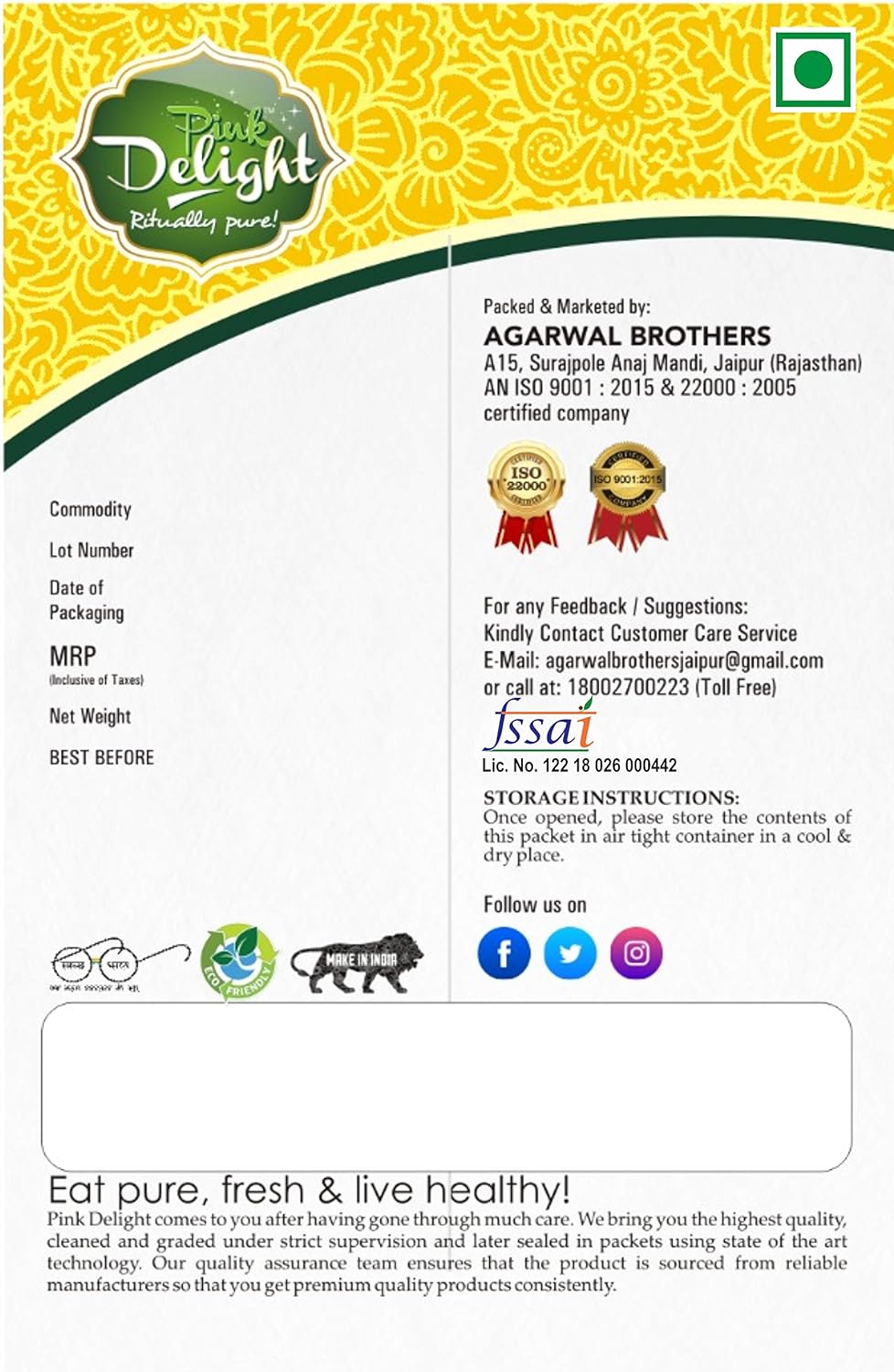 Pink Delight Roasted Chana | Bhuna chana | Bhungre | Brown Chana | with Skin | 250g